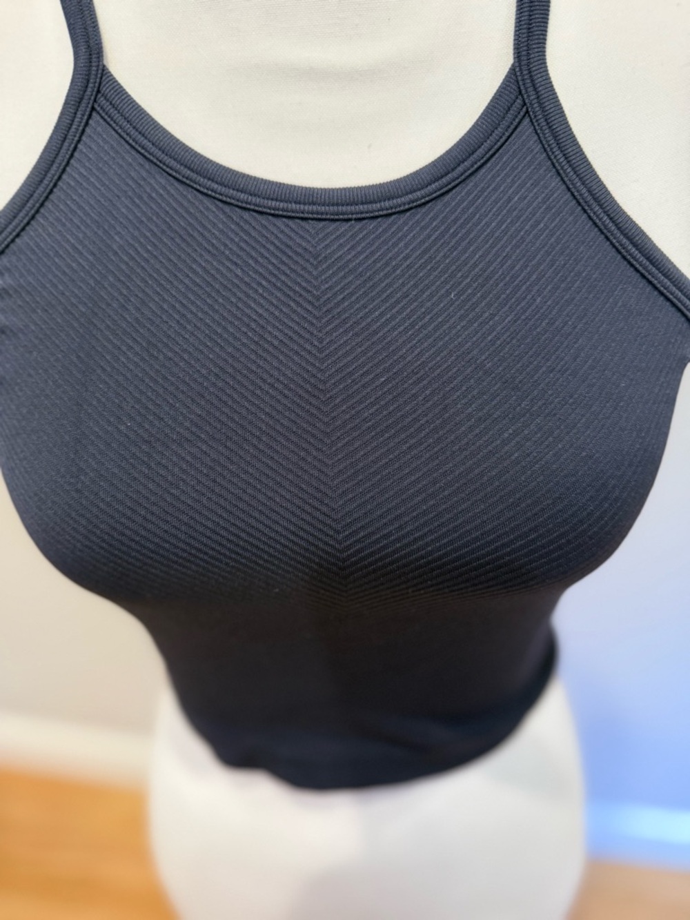 Ribbed Navy Athletic Top - Women's